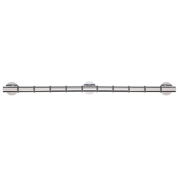 Croydex Grab N Grip 35 in. x 1.2 in. Concealed Screw Straight Grab Bar in Chrome