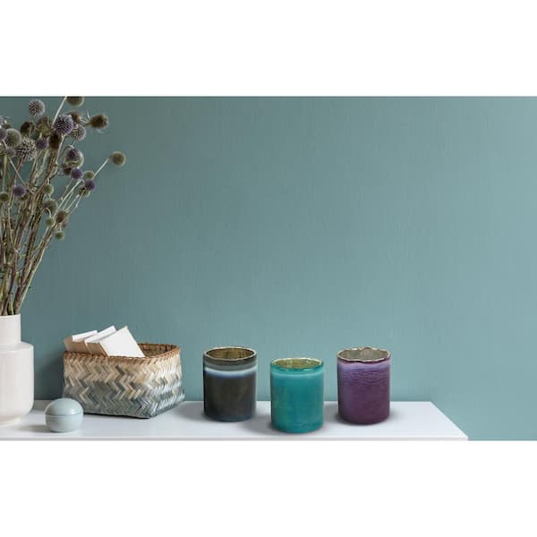 ASPEN Creative CORPORATION:Aspen Creative Corporation Grey Glass Votive Candle Holder (Set of 2)