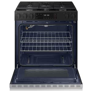 Bespoke 30 in. 6.0 cu. ft. 5 Burner Smart Slide-In Gas Range with Safety Knobs in Stainless Steel