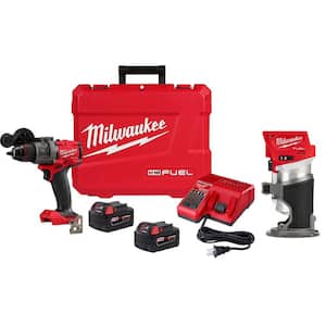 M18 Fuel 18-V Lithium-Ion Brushless Cordless 1/2 in. Hammer Drill Driver Kit with M18 FUEL Compact Router