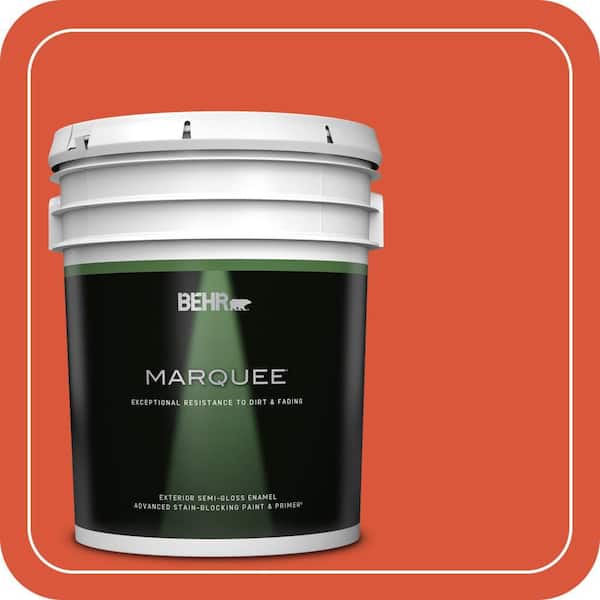 BEHR MARQUEE 5 gal. Home Decorators Collection #HDC-MD-10G Mod Orange Semi-Gloss Enamel Exterior Paint & Primer