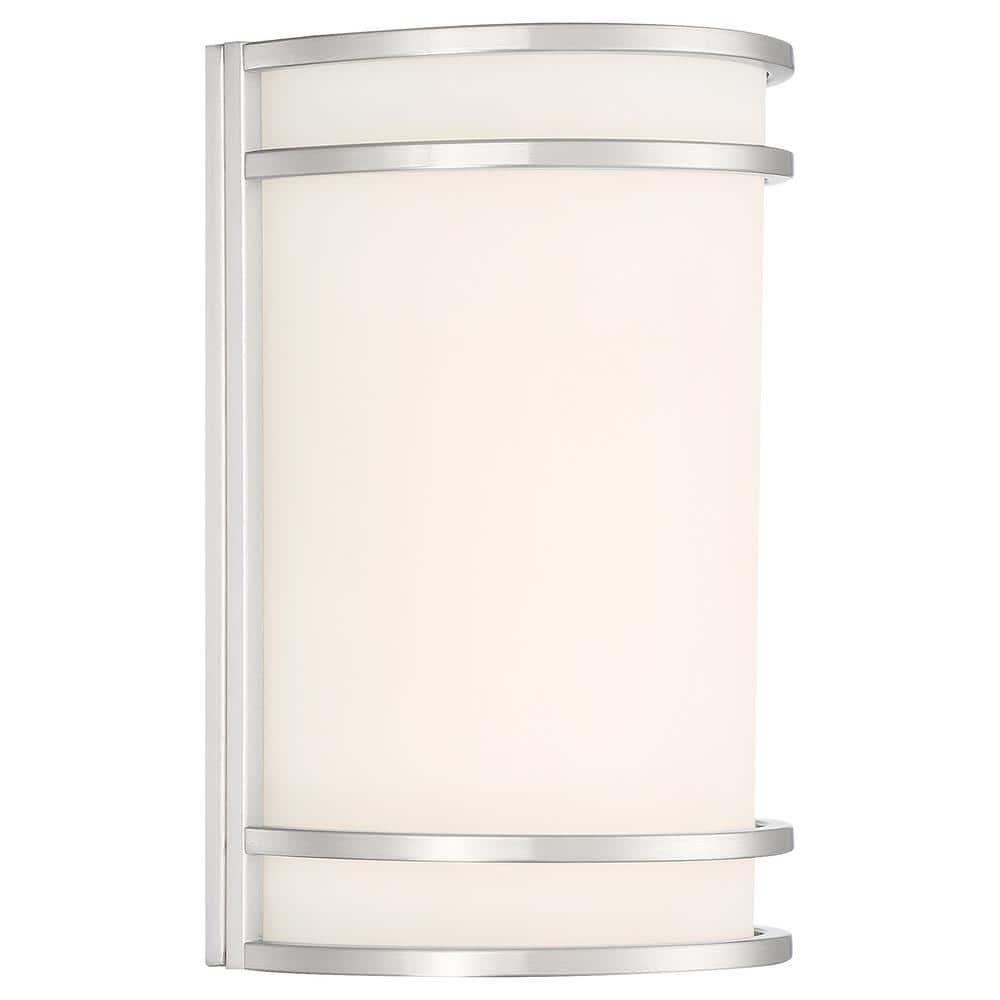 Brushed Steel Dimmable Cylinder LED Wall Sconce