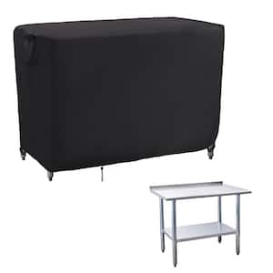 36 in. L x 24 in. W x 35 in. H Outdoor Waterproof Table Cover Protection for Patio Work Table, Black