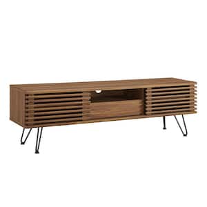 Render 59 in. Walnut Media Console TV Stand Fits TV's up to 70 in.