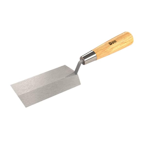Bon Tool 5 in. x 2 in. Pro Carbon Steel Margin Trowel with Wood Handle
