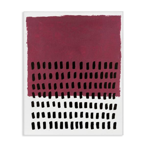 Stupell Industries Red Dotted Pattern by Michael Willett Unframed Abstract Graphic Art Print 20 in. x 16 in.