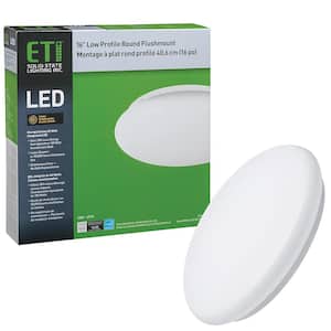 16 in. Round LED Flush Mount Ceiling Light 1500 Lumens Closet Bathroom Lighting Hallway 120-277 Volt 2700K Warm White