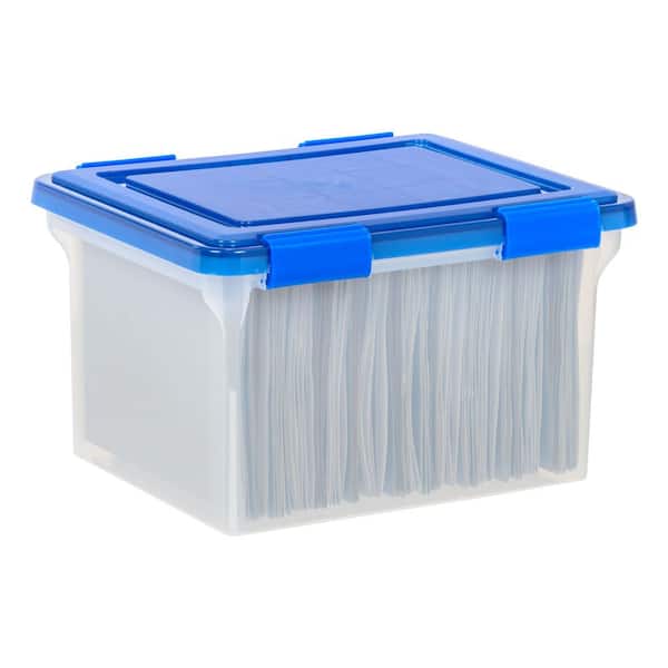 32 Qt./8 Gal. WeatherPro Clear Plastic Storage Tote