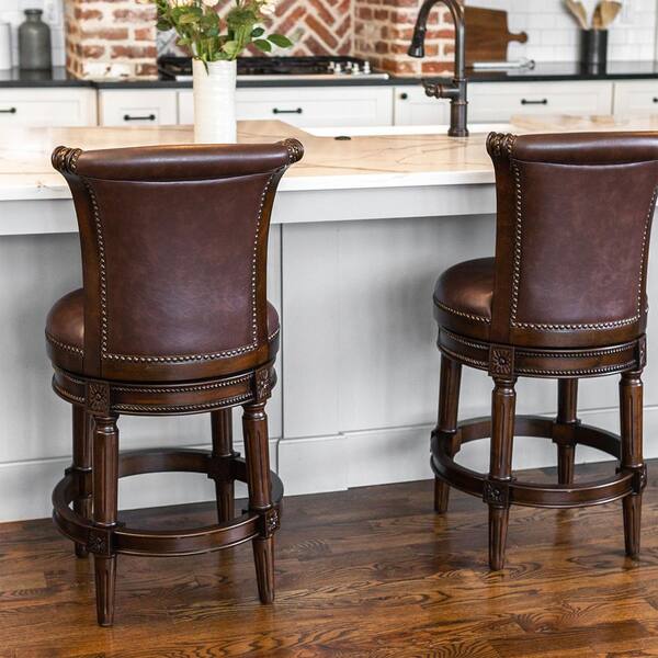 nailhead swivel bar stools