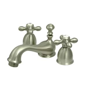 Restoration 4 in. Centerset Double Handle Bathroom Faucet in Brushed Nickel