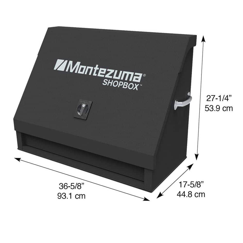 Black Powder Coated Steel Lockable Triangle Tool Storage Box