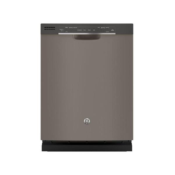 GE Front Control Dishwasher in Slate with Steam Prewash, Fingerprint Resistant