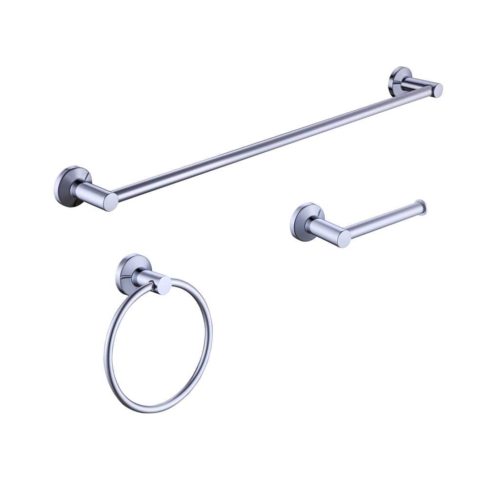 Glacier Bay Dorind 3Piece Bath Hardware Set with 24 in. Towel Bar