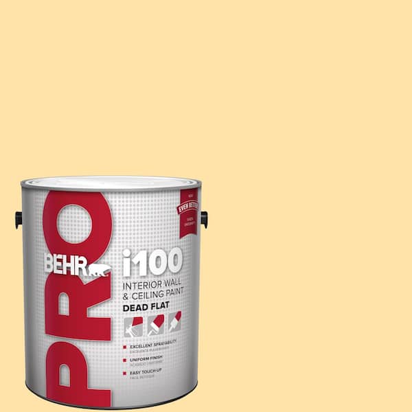 1 gal. #P270-3 Sunflower Seed Dead Flat Interior Paint