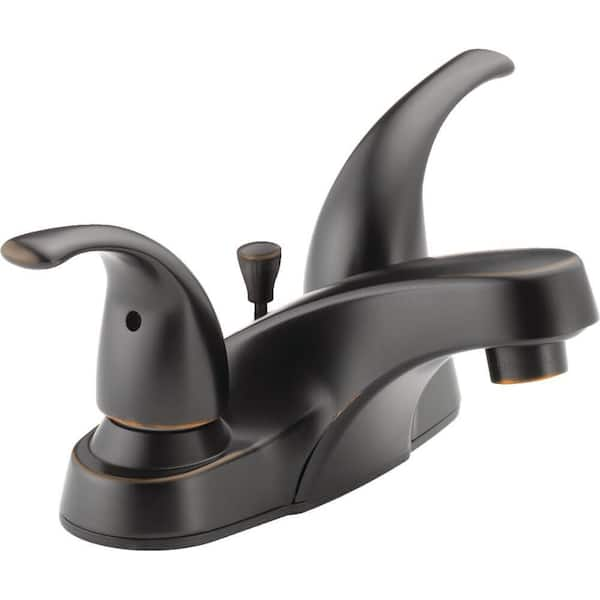 4 in. Centerset 2-Handle Bathroom Faucet in Oil Rubbed Bronze