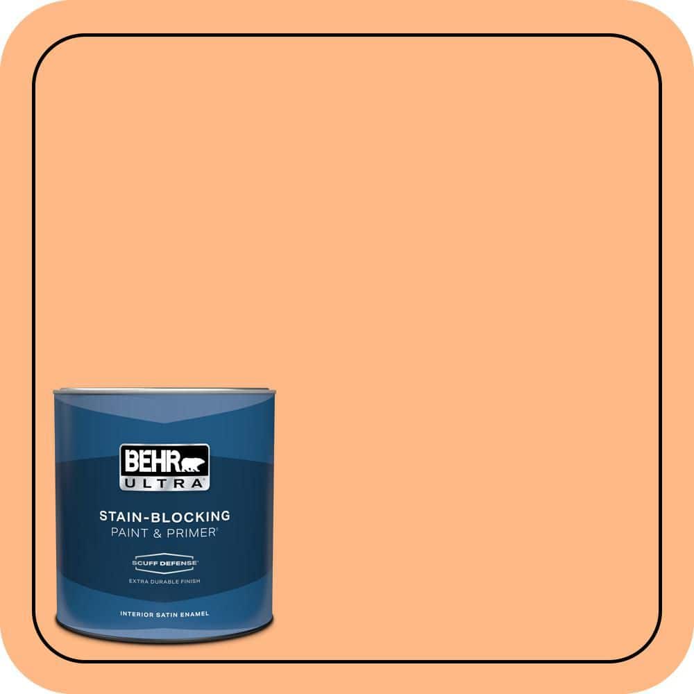 1 qt. #250B-4 Coral Gold Extra Durable Satin Enamel Interior Paint & Primer product image for price tracking