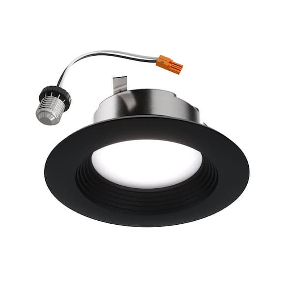 LTT 4 in. Adjustable 5 CCT, New Construction/Remodel/Retrofit Installation, Integrated LED Regressed LED Downlight Black