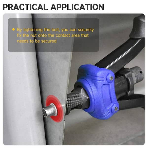 100-Piece 1/4''-20 Rivet Nuts, 304 Stainless Steel Flat Head Rivnut Threaded Insert Nut Knurled Body