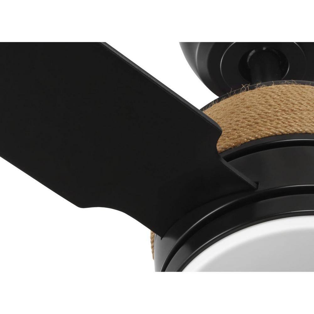Shaffer II Matte Black 56" Ceiling Fan with LED Light and Remote