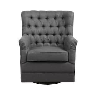 Rae Gray Swivel Glider Armchair