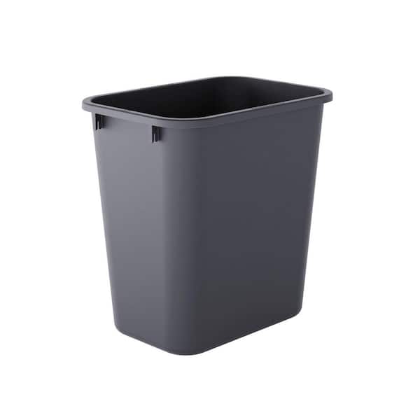 7 Gal. Black Rectangular Office Trash Can