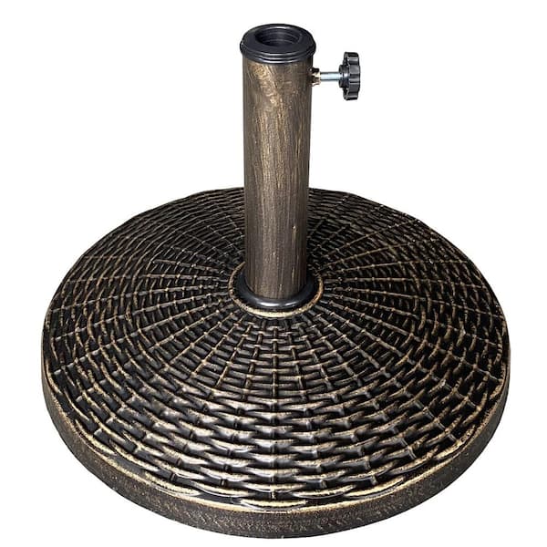 USW US Weight 22 lbs. Patio Umbrella Base Designed to be Used with a Patio Table (in Bronze)