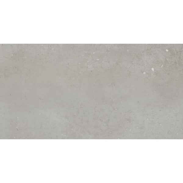 EMSER TILE Network Silver 11.69 in. x 23.46 in. Matte Porcelain Concrete Look Floor and Wall Tile (11.43 sq. ft./Case)