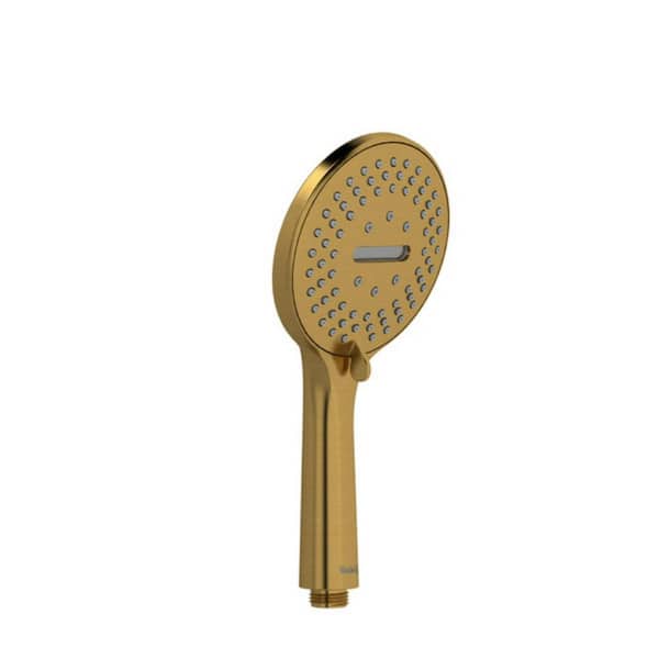 RIOBEL 3-Spray Wall Mount Handheld Shower Head 1.8 GPM in Brushed Gold