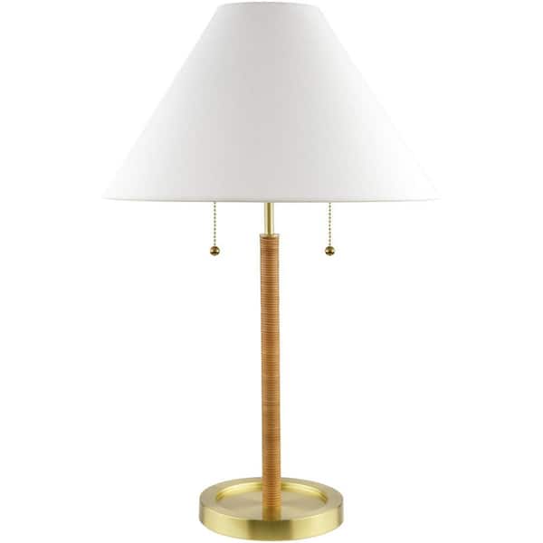 Magda MAG-002 25 in. H x 16 in. W x 16 in. D Accent Table Lamp, Brass