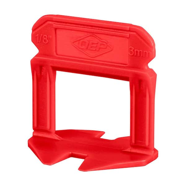 QEP LASH XL Red 1/8 in. W Plastic Clip Tile Leveling System (100-Pack)