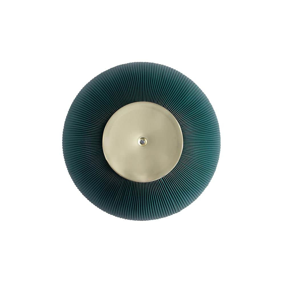 Anderson Green Faux Marble Leatherette Round Coffee Table with Gold Base