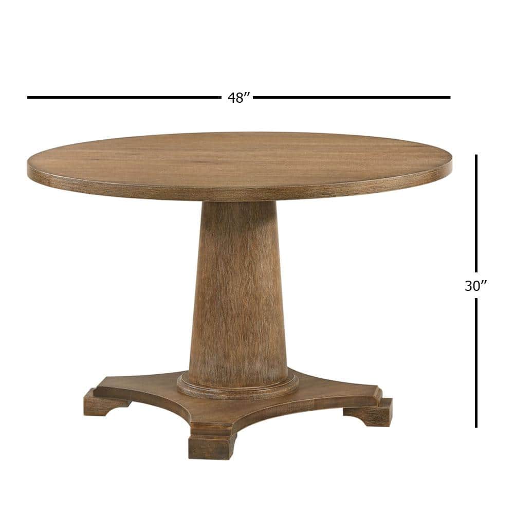 Rustic Reclaimed Wood 48" Round Dining Table in Salvaged Oak