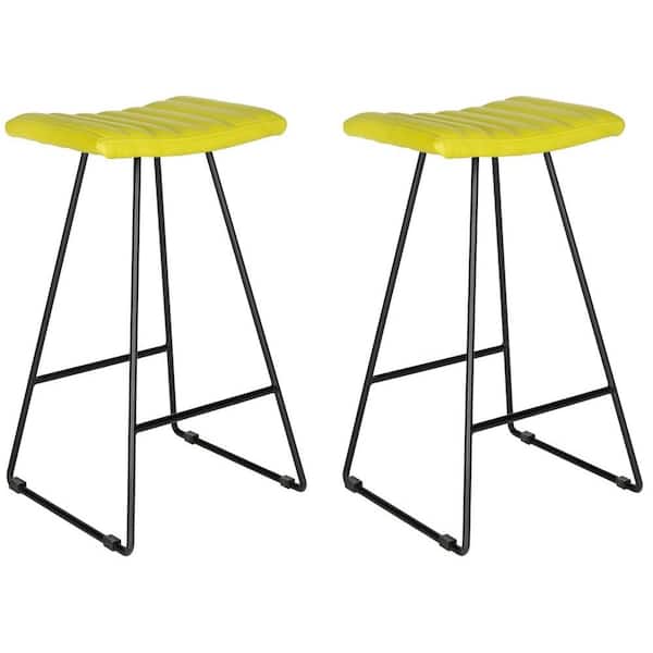 Akito 30 in. Green Cushioned Bar Stool (Set of 2)