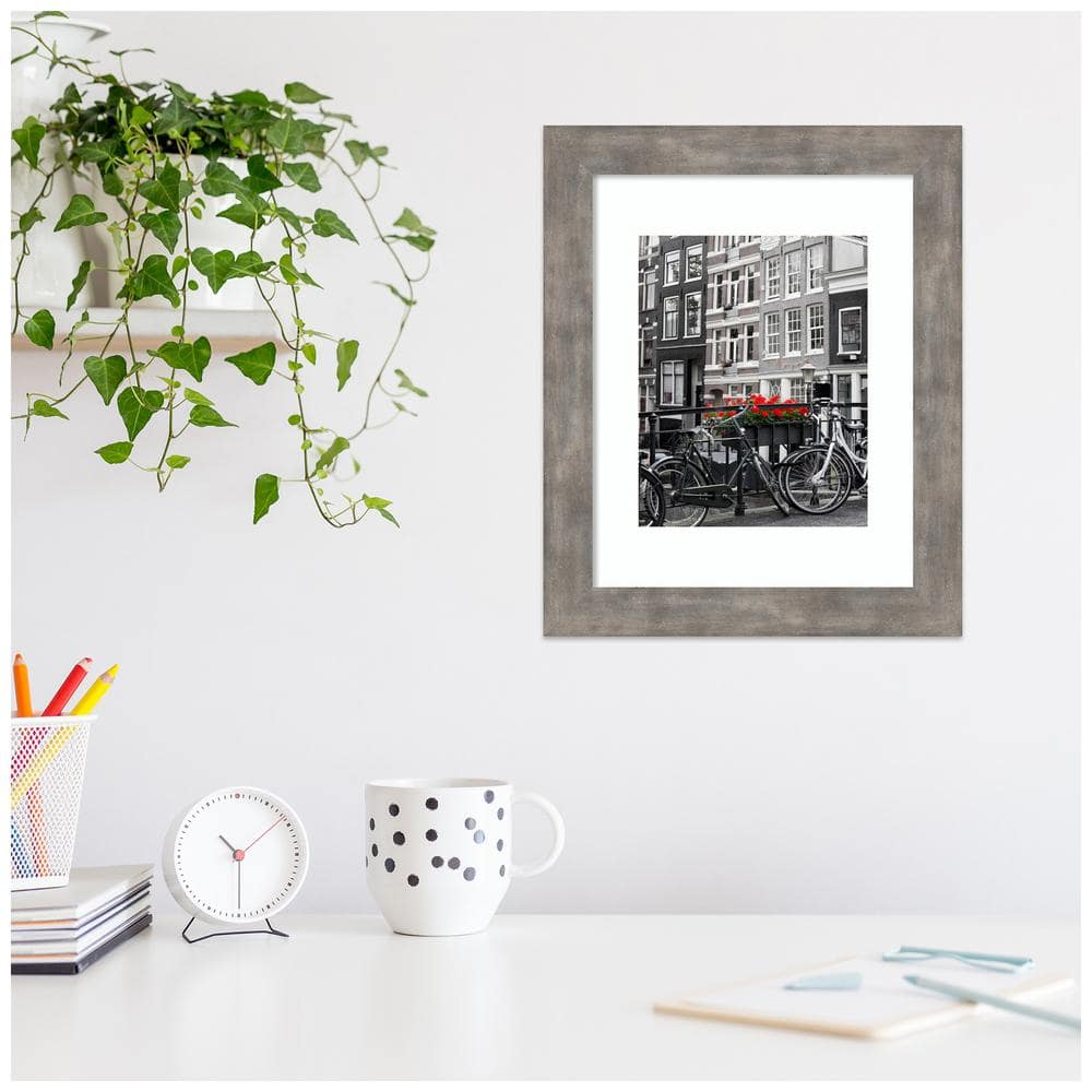 11x14 Marred Pewter Wood Wall Picture Frame