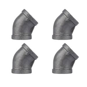 1 in. Black Iron 45° Elbow (4-Pack)
