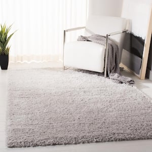 Madrid Shag Silver 8 ft. x 10 ft. Solid Area Rug