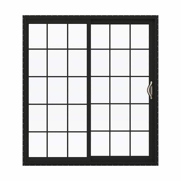 JELD-WEN 72 in. x 80 in. V-2500 Series Bronze FiniShield Vinyl
