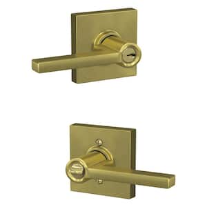 Schlage Custom FC21 NBK 622 COL Northbrook Lever with Collins Trim  Hall-Closet and Bed-Bath Lock, Matte Black 