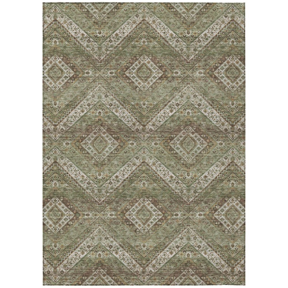 Chantille Machine Washable Indoor/Outdoor Abstract ACN2699 Olive 9 ft. x 12 ft. Area Rug price history on PriceWatchPro