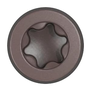 #10 2-1/2 in. 316 Dark Brown Premium Star Drive Flat Undercut Screws Stainless Steel Composite (1750-Count)