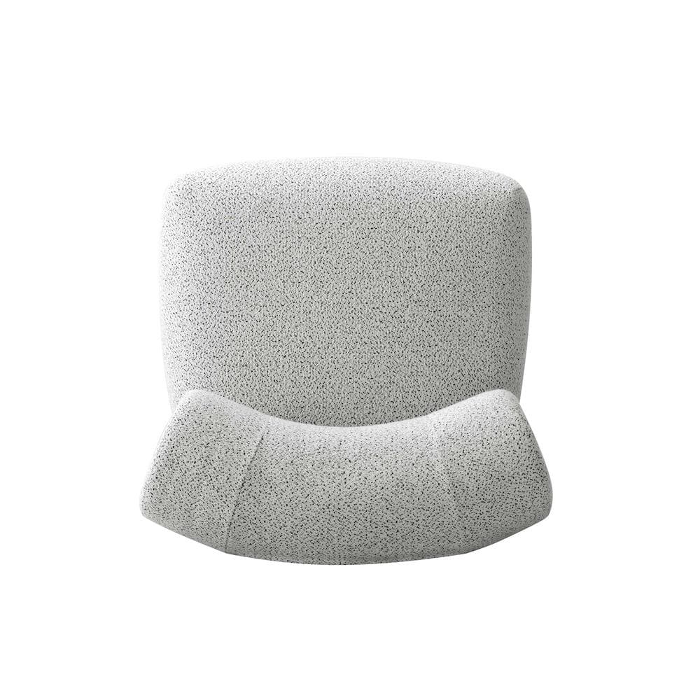 Bartow Black and White Faux Leather Barrel Accent Chair