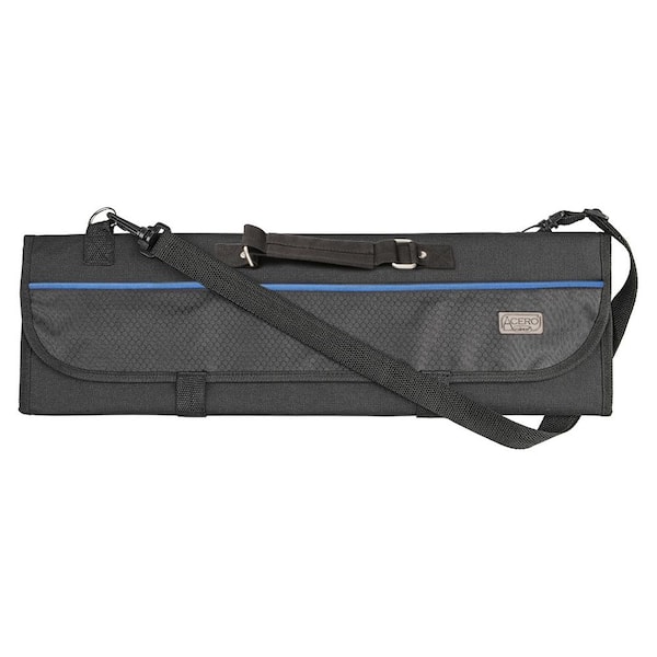 Winco 8-Knife Black Polyester Knife Roll