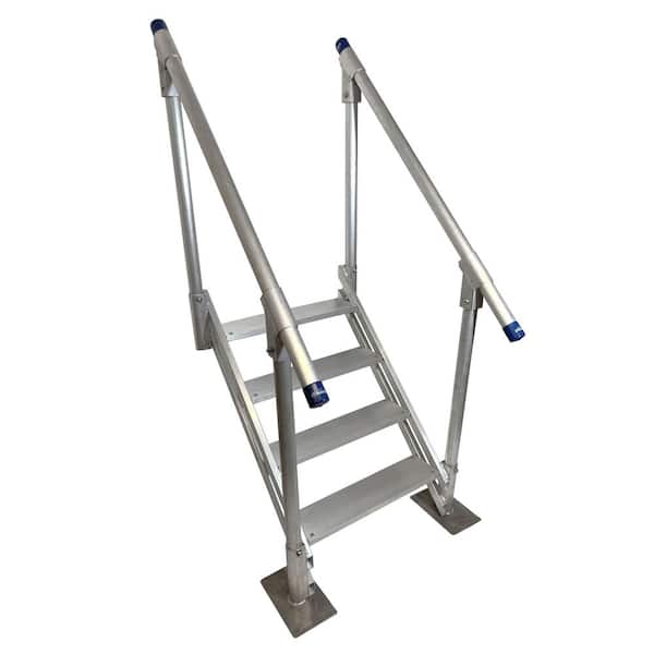 Patriot Docks 4 Step Aluminum Stairs with Handrail