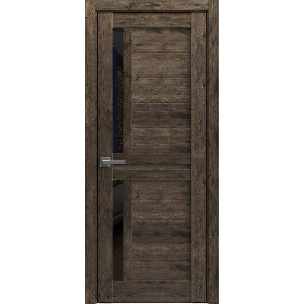 32 in. x 80 in. 1 Panel Cognac Oak Color Finished Solid Wood Sliding Door with Hardware price history on PriceWatchPro
