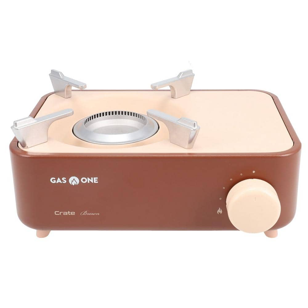 GASONE Crate Series Butane Fuel Camp Stove in Brown