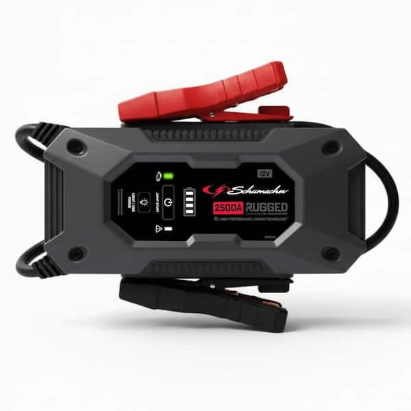 Rugged 2500A Lithium Car Battery Jump Starter and Portable Power Pack, 12V for Power Sport, Auto, and Marine Batteries