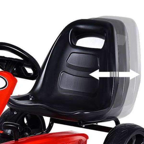 Red Adjustable Pedal Go Kart with EVA Wheels