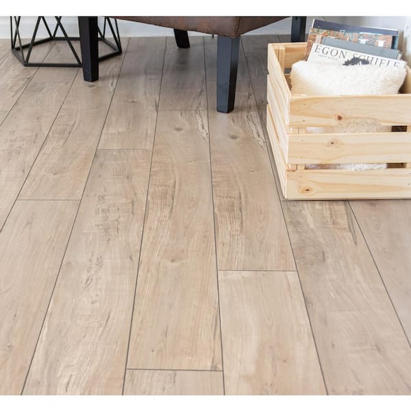 Home Decorators Collection Bywater Gray, Maple Laminate Flooring 12mm Thick