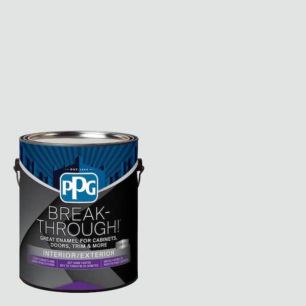 Break-Through! 1 gal. PPG1036-1 Gray Glimpse Semi-Gloss Door, Trim & Cabinet Paint