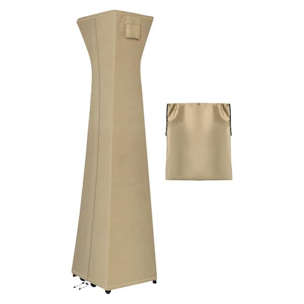 ITOPFOX Dust Proof 90 in. x 23 in. x 23 in. Camel Fabric Patio Heater Cover with Zipper and Storage Bag
